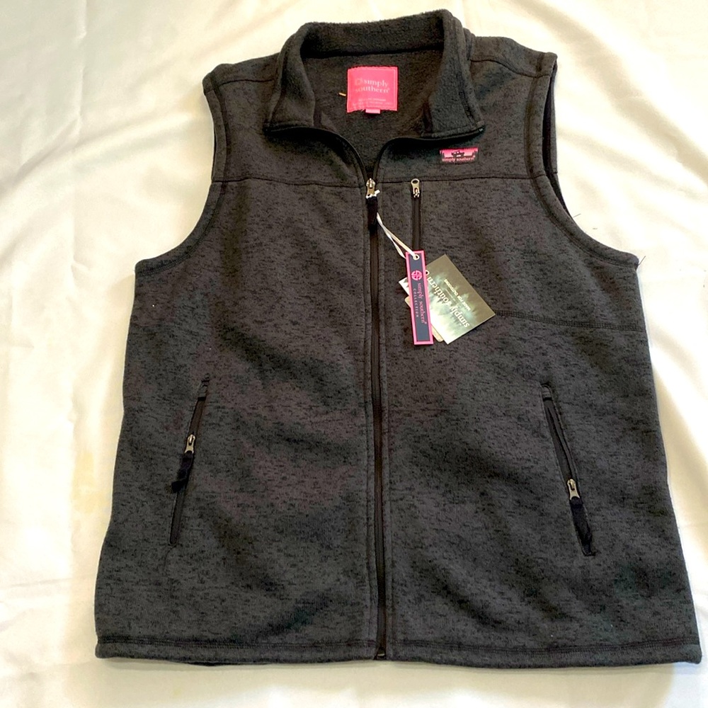 Simply Southern Women's Full Zipper Sleeveless Vest - Size XXL - NWT